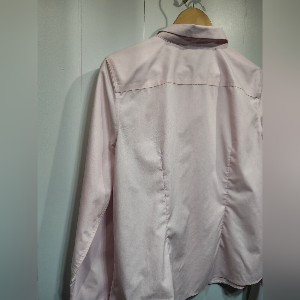 Talbots Light Pink‎ Button Down Shirt Women’s Large Wrinkle Resistant Career Top - Picture 6 of 7